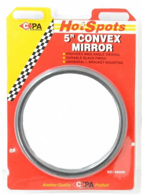 Value Collection 48500 Automotive Full Size Convex Round Mirror with L Bracket