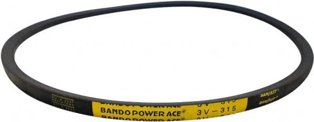 Bando 3V630 V-Belt: Section 3V, 63" Outside Length, 3/8" Belt Width