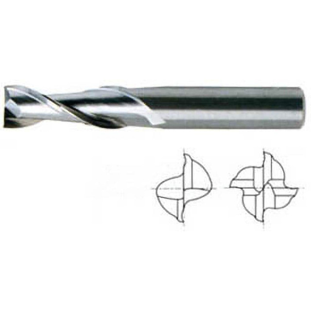 YG-1 08584TF Square End Mill: 3/8" Dia, 1-1/8" LOC, 4 Flutes, Solid Carbide