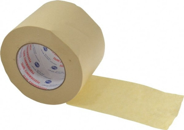 Intertape PG21..29 Masking Tape: 4" Wide, 60 yd Long, 7.3 mil Thick, Tan