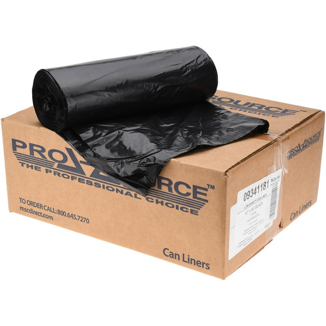 PRO-SOURCE PSRM40461 Trash Bags: 45 gal, 1 mil, 125 Pack