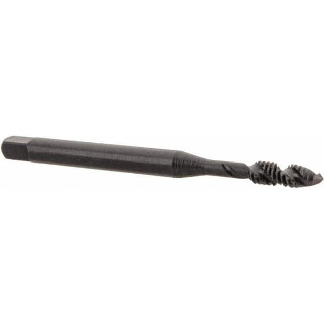 Hertel K033000AS Spiral Flute Tap: #4-40, UNC, 2 Flute, Plug, 2B & 3B Class of Fit, High Speed Steel, Bright/Uncoated