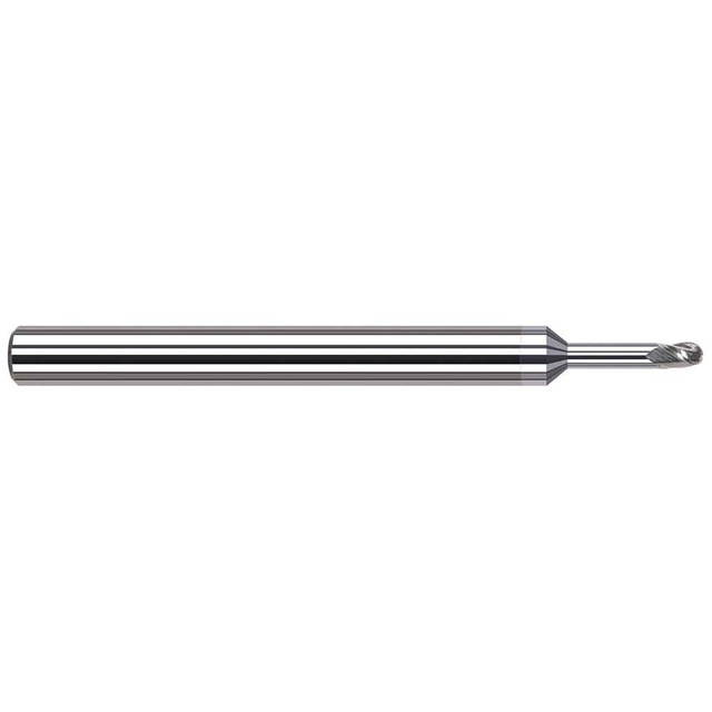 Harvey Tool 947062-C8 Ball End Mill: 0.062" Dia, 0.093" LOC, 3 Flute, Solid Carbide