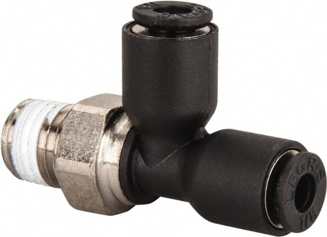 Legris 3103 62 14 Push-To-Connect Tube Fitting: Male Run Tee, 1/4" Thread, 1/2" OD