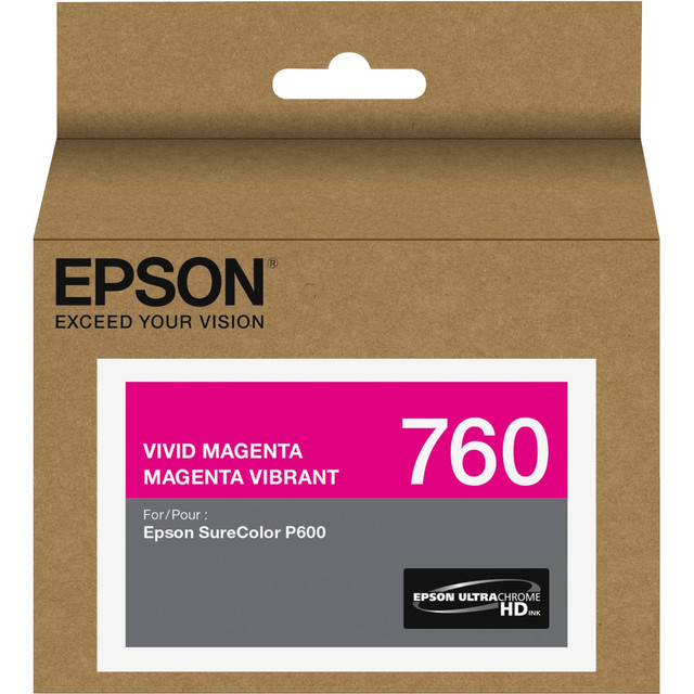 EPSON AMERICA INC. T760320 Epson UltraChrome HD T760 Original Ink Cartridge - Inkjet - Vivid Magenta - 1 Each EPSON AMERICA INC. T760320 Epson UltraChrome HD T760 Original Ink Cartridge - Inkjet - Vivid Magenta - 1 Each