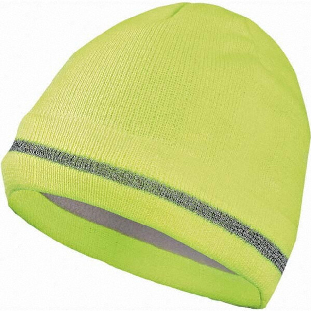 OccuNomix LUX-KCR-Y-P Beanie Hat: Size Universal, Yellow, Acrylic Watch Cap, One Size Fits All & Reflective Stripe