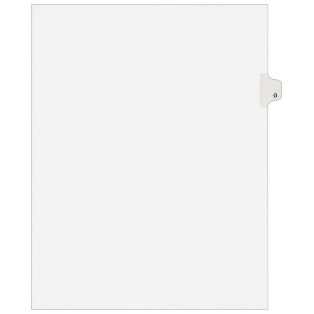 AVERY PRODUCTS CORPORATION 01407 Avery 30% Recycled Side-Tab Legal Exhibit Dividers, Tab Title G, Pack Of 25