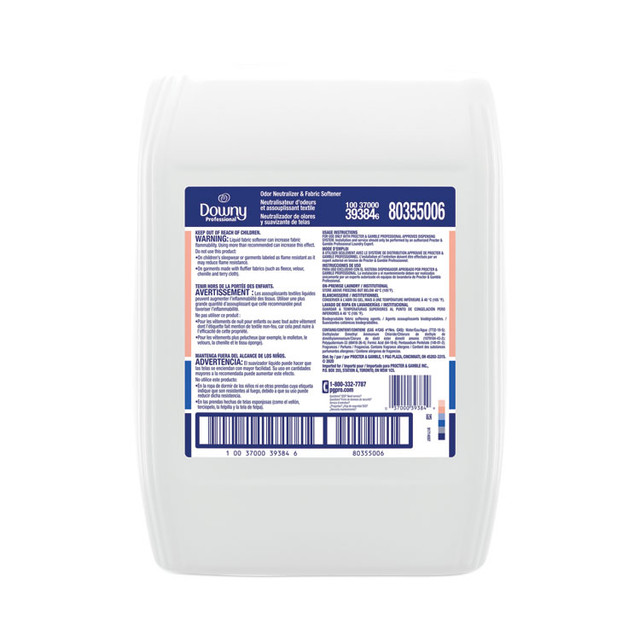 PROCTER & GAMBLE P&G Line® 39384 Downy Professional Odor Neutralizer and Fabric Softener, Fresh Scent, 5 gal Pail