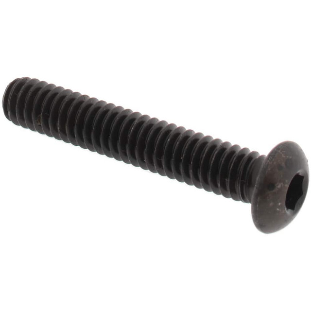 MSC 25C150KBC Button Socket Cap Screw: 1/4-20 x 1-1/2, Alloy Steel, Black Oxide Coated