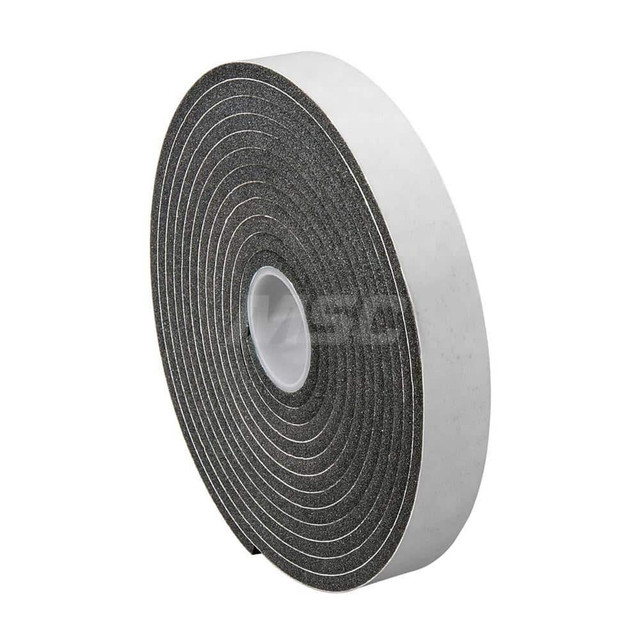 3M Gasket Tapes; Thickness: 1/4 (Inch); Width (Inch): 1; Color: Black; Material: Vinyl Foam 888519014516