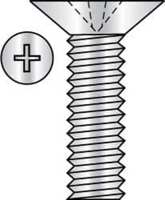 Value Collection MS24693-S58 Machine Screw: #8-32 x 1-1/2", Flat Head, Phillips