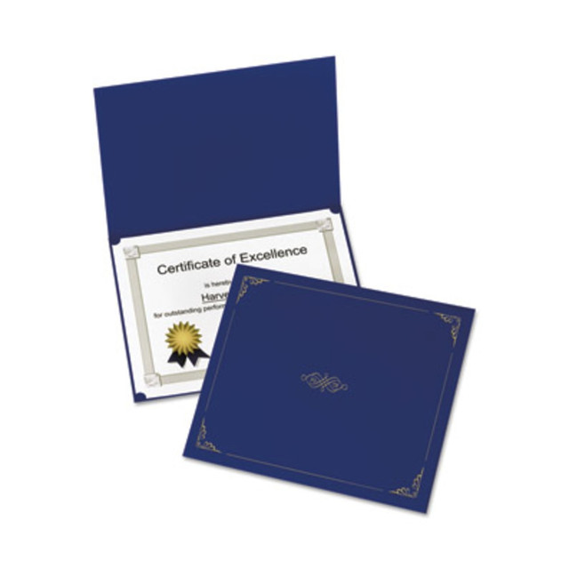 ESSELTE CORP 29900235BGD Oxford Linen-finish Certificate Holders - Letter - 8 1/2in x 11in Sheet Size - Linen - Dark Blue - 5 / Pack ESSELTE CORP 29900235BGD Oxford Linen-finish Certificate Holders - Letter - 8 1/2in x 11in Sheet Size - Linen - Dark Blue - 5 / Pack