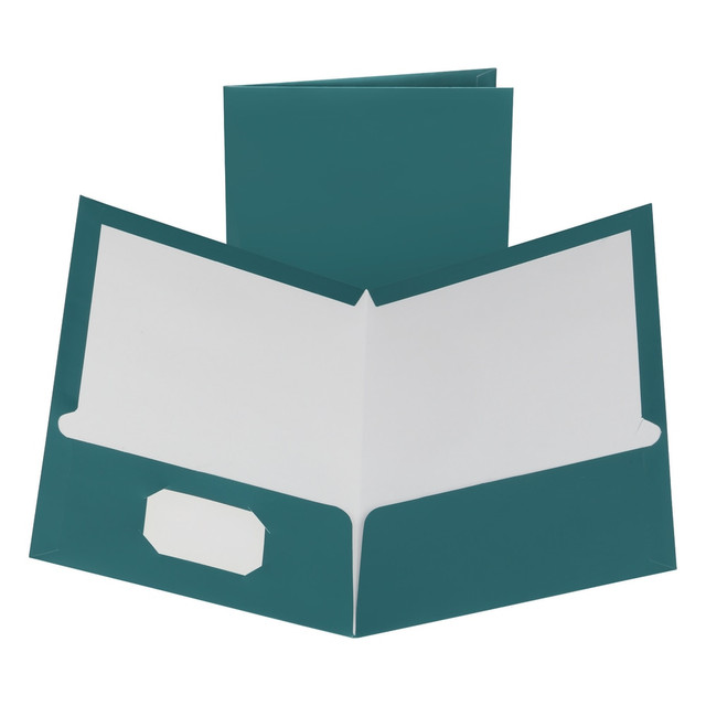 ESSELTE CORP 5049561 Oxford Laminated Twin-Pocket Folders, 8 1/2in x 11in, Metallic Teal, Box Of 25 ESSELTE CORP 5049561 Oxford Laminated Twin-Pocket Folders, 8 1/2in x 11in, Metallic Teal, Box Of 25