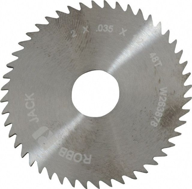 RobbJack C20-0350-16-48 Slitting & Slotting Saw: 2" Dia, 0.035" Thick, 48 Teeth, Solid Carbide