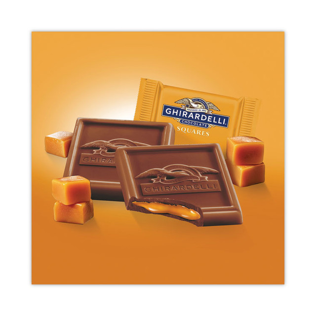 GHIRARDELLI 30001035 Milk Chocolate and Caramel Chocolate Squares, 15.96 oz Bag