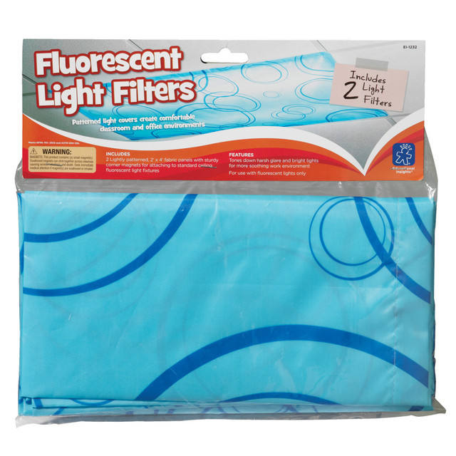EDUCATIONAL INSIGHTS EI-1232 Classroom Fluorescent Light Filters, 36in x 24in, Blue, Pack Of 2 EDUCATIONAL INSIGHTS EI-1232 Classroom Fluorescent Light Filters, 36in x 24in, Blue, Pack Of 2