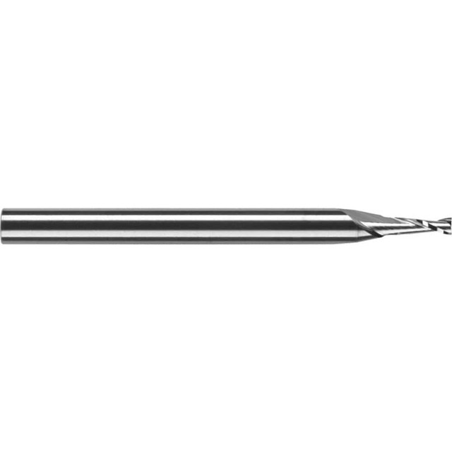 RobbJack SR-2-035 Square End Mill: 0.035'' Dia, 0.105'' LOC, 1/8'' Shank Dia, 1-1/2'' OAL, 2 Flutes, Solid Carbide