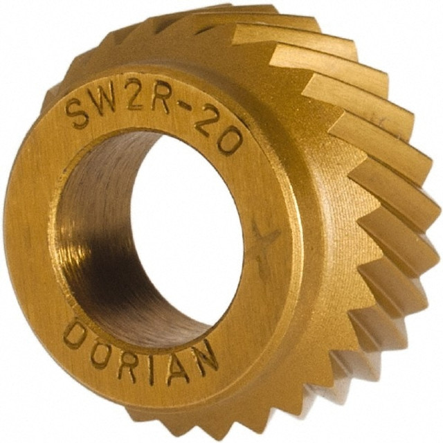 Dorian Tool 73310127454 Standard Knurl Wheel: 1/2" Dia, 90 ° Tooth Angle, 20 TPI, Diagonal, Cobalt