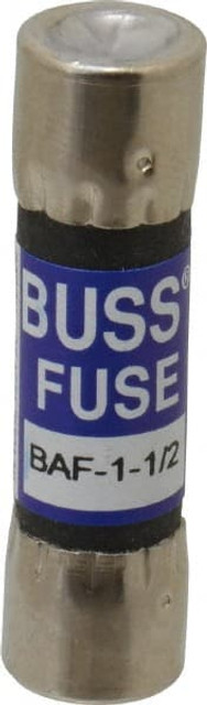 Cooper Bussmann BAF-1-1/2 Cartridge Fast-Acting Fuse: 1.5 A, 10.3 mm Dia