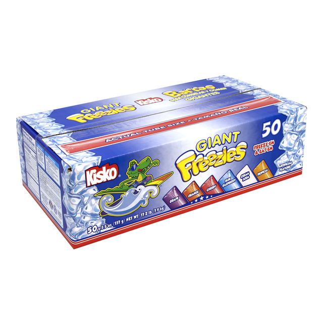 KISKO PRODUCTS 643860 Kisko Freezies Freeze Pops, Giant, 5.5 Oz, Box Of 50, Assorted KISKO PRODUCTS 643860 Kisko Freezies Freeze Pops, Giant, 5.5 Oz, Box Of 50, Assorted