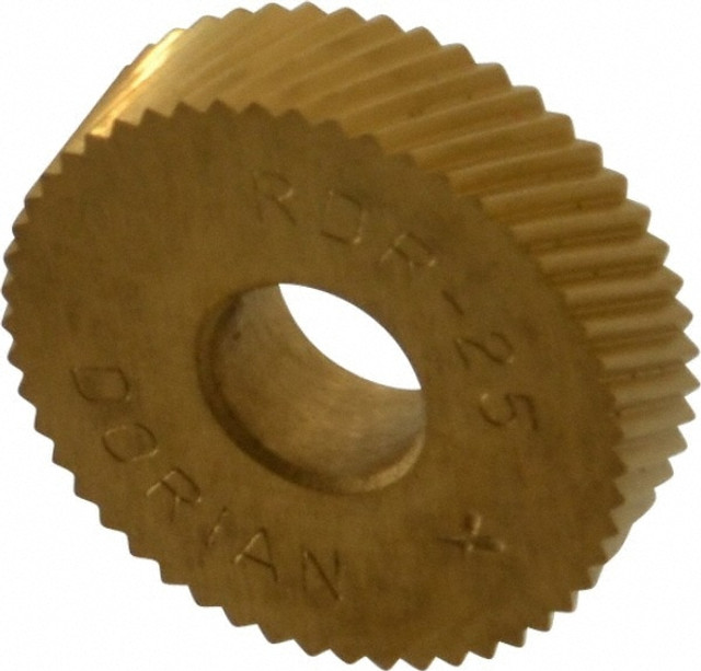 Dorian Tool 73310126574 Standard Knurl Wheel: 3/4" Dia, 90 ° Tooth Angle, 25 TPI, Diagonal, Cobalt