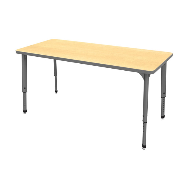 MARCO GROUP, INC. 38-2238-61-GRY Marco Group Apex Series Rectangle Adjustable Table, 30inH 72inW x 30inD, Maple/Gray