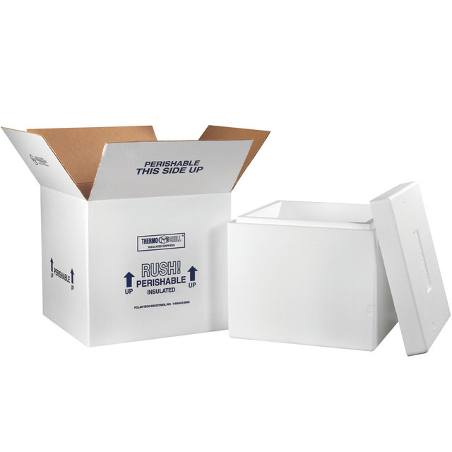 B O X MANAGEMENT, INC. 249C Partners Brand Insulated Shipping Kit, 15inH x 16 3/4inW x 16 3/4inD, White