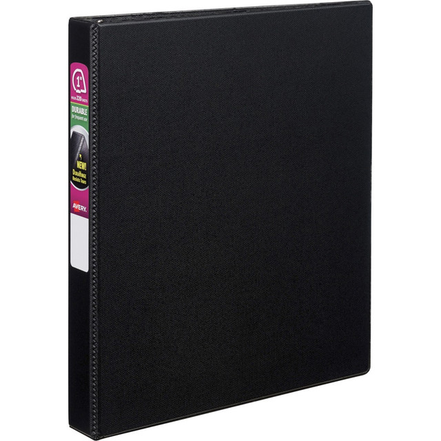 AVERY PRODUCTS CORPORATION 27250 Avery Durable 3-Ring Binder With EZ-Turn Rings, 1in D-Rings, 42% Recycled, Black AVERY PRODUCTS CORPORATION 27250 Avery Durable 3-Ring Binder With EZ-Turn Rings, 1in D-Rings, 42% Recycled, Black