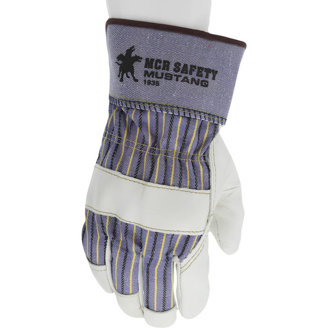 MCR Safety 1935M Gloves: Size M, Fleece Cotton-Lined, Cowhide