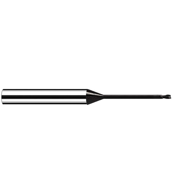 Fraisa B6042082 Corner Radius End Mill: 0.8 mm Dia, 0.80 mm LOC, 30 deg Helix, C Coated, Corner Radius End, Centercutting Series MicrotoroXG