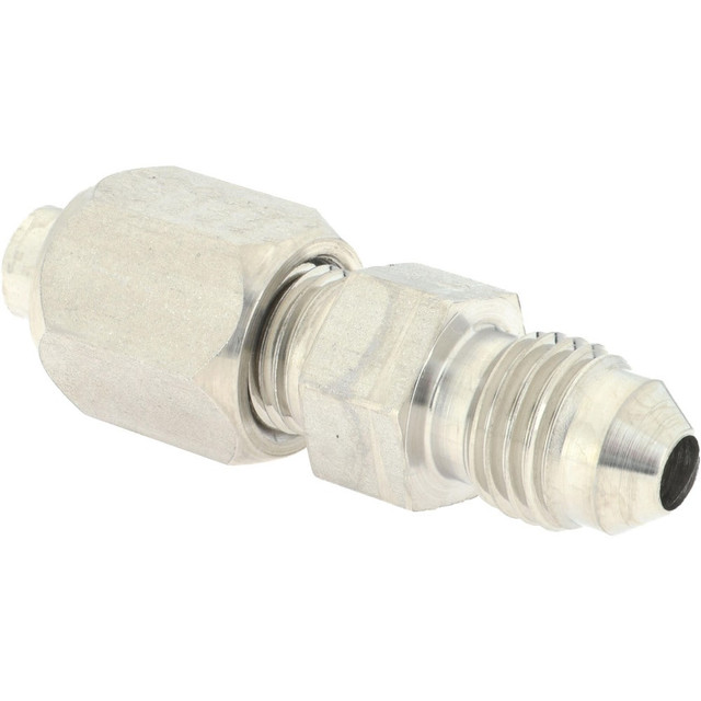 MSC TX-4-C-A Stainless Steel Flared Tube Connector: 1/4" Tube OD, 1/8-27 Thread, 37 ° Flared Angle