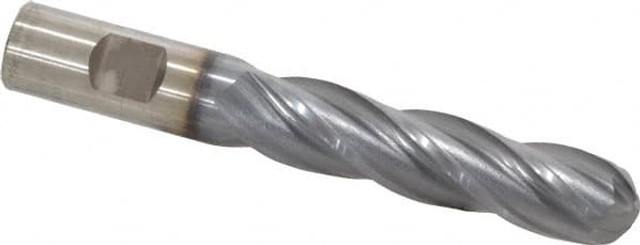 Cleveland C33340 Ball End Mill: 0.75" Dia, 2" LOC, 4 Flute, High Speed Steel