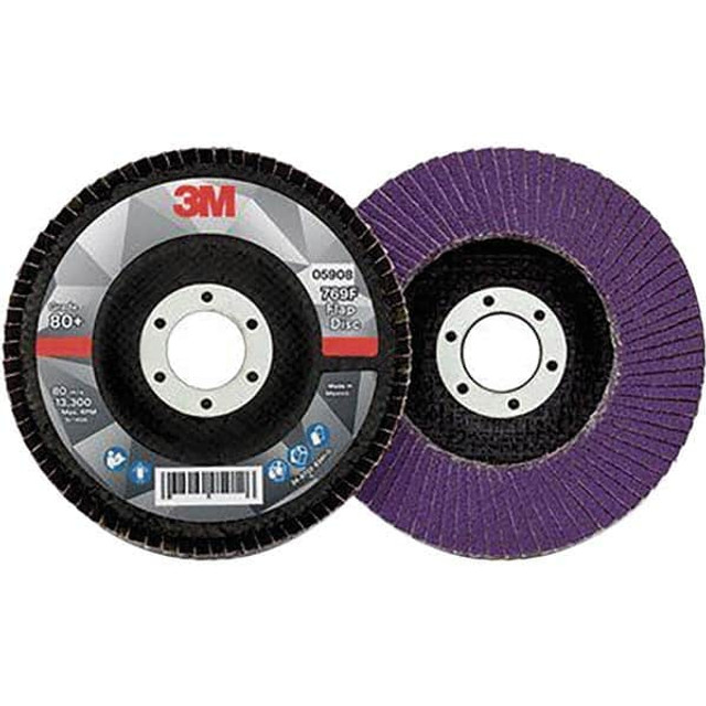 3M 7100178028 Flap Disc: 7/8" Hole, Ceramic, Type 29