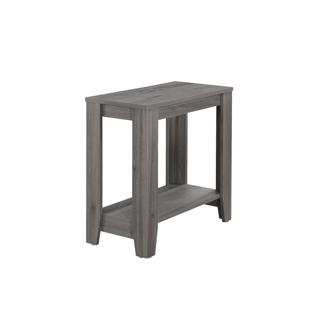 MONARCH PRODUCTS Monarch Specialties I 3118  Side Table, With Shelf, Rectangle, Gray