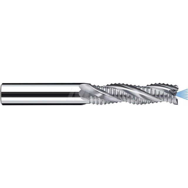 Fraisa 15506610 Roughing End Mill: 16 mm Dia, 3 Flutes, 0.2 mm Corner Radius, Square End, Solid Carbide