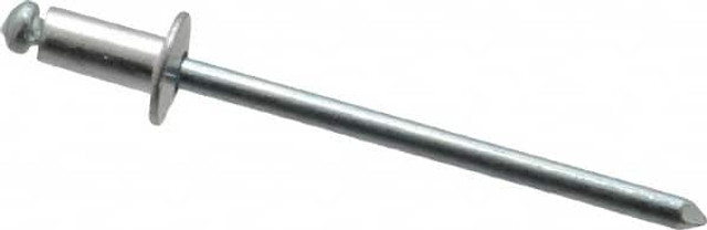 RivetKing. ABS42/P500 Open End Blind Rivet: Size 42, Dome Head, Aluminum Body, Steel Mandrel