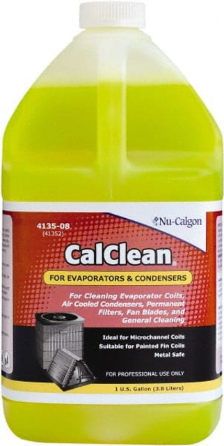 Nu-Calgon 4135-08 Air Conditioning & Refrigeration Cleaner: Alkaline, 1 gal