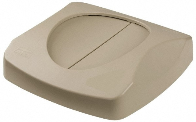 Rubbermaid FG268988BEIG Trash Can & Recycling Container Lid: Square, For 23 gal Trash Can