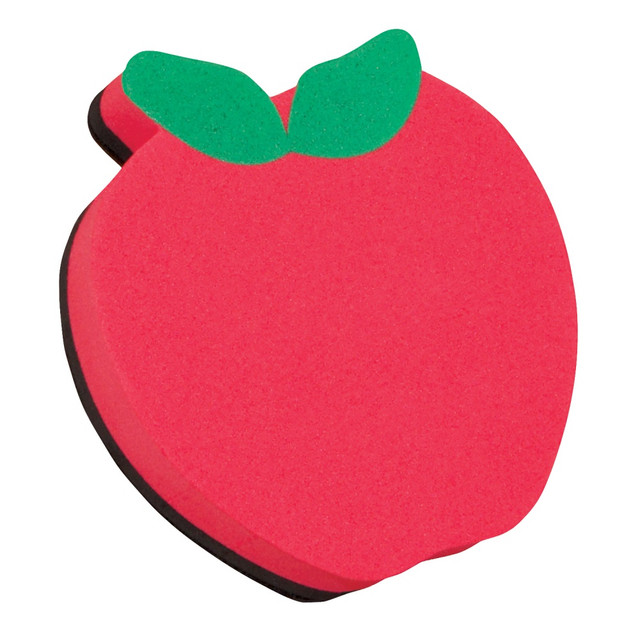 Ashley ASH10020-6 Productions Magnetic Whiteboard Erasers, 3 3/4in, Apple, Pack Of 6 Ashley ASH10020-6 Productions Magnetic Whiteboard Erasers, 3 3/4in, Apple, Pack Of 6