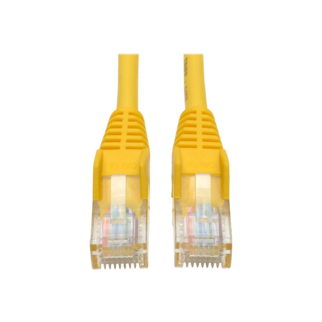 TRIPP LITE N001-025-YW Eaton Tripp Lite Series Cat5e 350 MHz Snagless Molded (UTP) Ethernet Cable (RJ45 M/M), PoE - Yellow, 25 ft. (7.62 m) - Patch cable - RJ-45 (M) to RJ-45 (M) - 25 ft - UTP - CAT 5e - molded, snagless, stranded - yellow