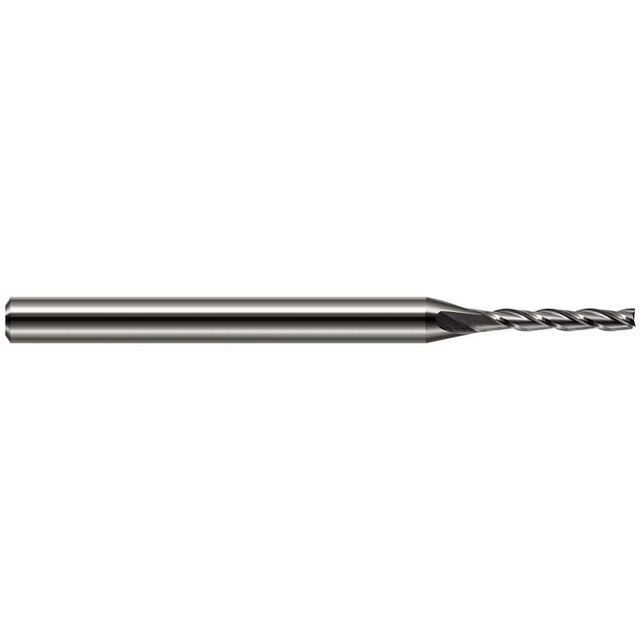 Harvey Tool 888493 Square End Mill: 3/32'' Dia, 3/8'' LOC, 1/8'' Shank Dia, 2-1/2'' OAL, 3 Flutes, Solid Carbide