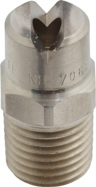 Bete Fog Nozzle 1/4NF7065@5 Stainless Steel Standard Fan Nozzle: 1/4" Pipe, 65 ° Spray Angle