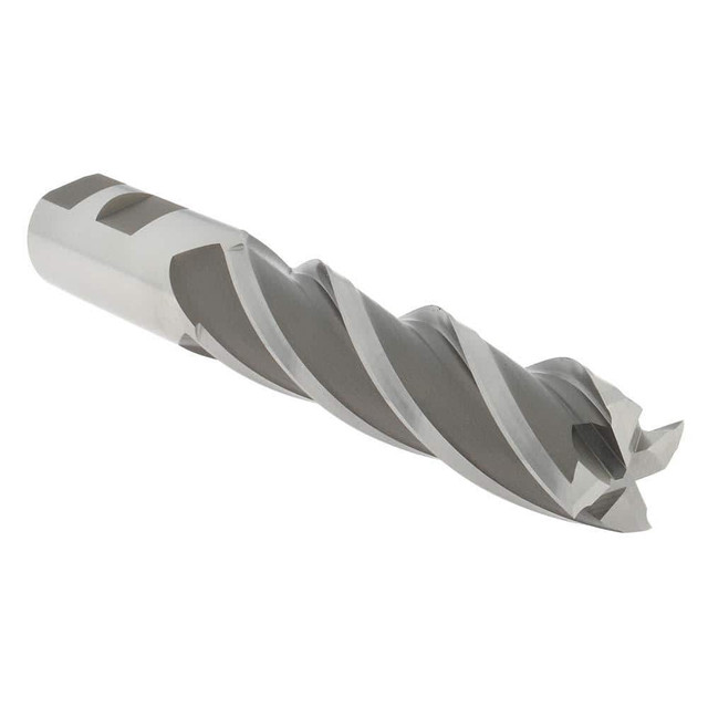 Hertel GG039980 Square End Mill: 1" Dia, 4" LOC, 4 Flutes, High Speed Steel