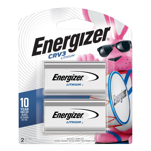 ENERGIZER BRANDS LLC Energizer ELCRV3BP-2  CRV 3-Volt Photo Lithium Batteries, Pack Of 2