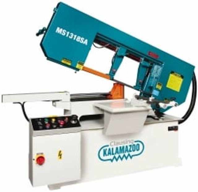 Clausing MS1318SA Horizontal Bandsaw: 18-1/2 x 10-1/2" Rectangular, 13" Round Capacity, Variable Speed Pulley Drive