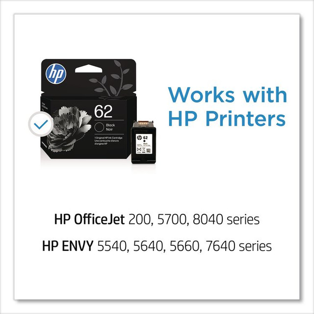 HP INC C2P04AN HP 62, (C2P04AN) Black Original Ink Cartridge