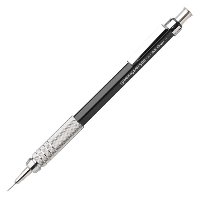 PENTEL OF AMERICA, LTD. PG525A Pentel Graph Gear 500 Automatic Drafting Pencils, 0.5 mm, Black Barrel