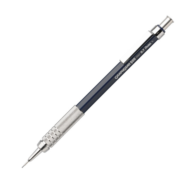 PENTEL OF AMERICA, LTD. PG527C Pentel Graph Gear 500 Automatic Drafting Pencils, 0.7 mm, Blue Barrel