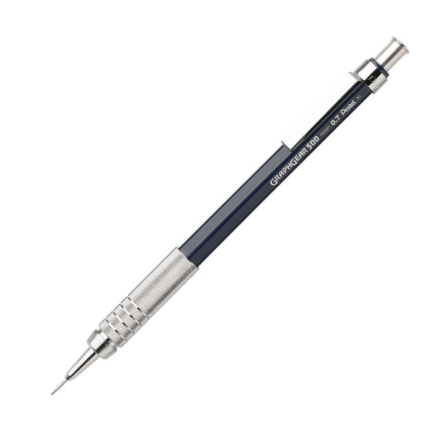 PENTEL OF AMERICA, LTD. Pentel PG527C  Graph Gear 500 Automatic Drafting Pencils, 0.7 mm, Blue Barrel