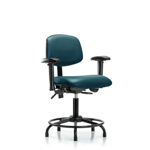 Blue Ridge Ergonomics MSC46235 Task Chair: Vinyl, Marine Blue
